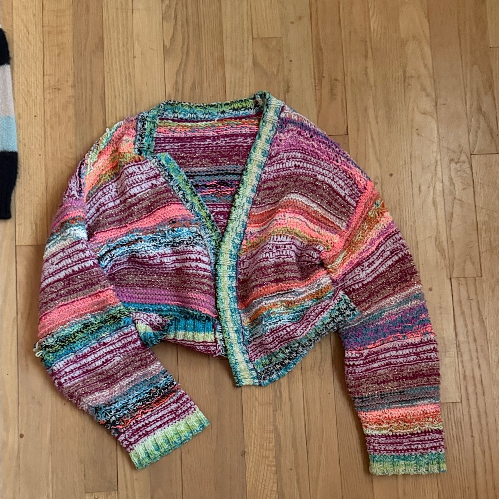 Colorful Striped Women's Cardigan